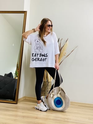 Beyaz Ayıcık Baskılı Tshirt