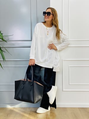 Beyaz Oversize Sweatshirt