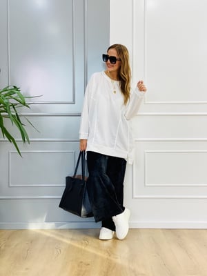 Beyaz Oversize Sweatshirt