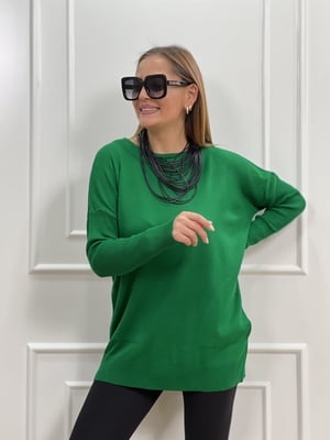 Bisiklet Yaka Yeşil Triko