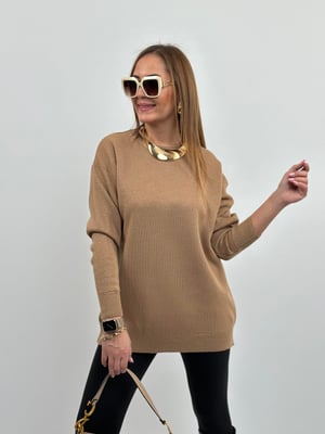 Bisküvi Simli Oversize Triko