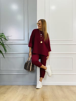 Bordo Pensli İkili Takım