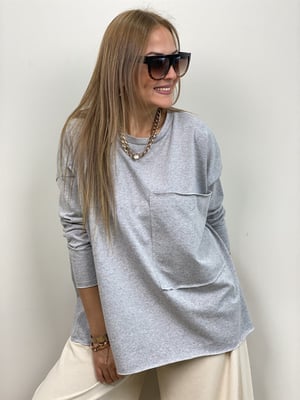 Büyük Cep Gri Sweatshirt