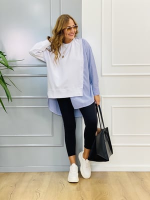 Çizgili Gömlek Sweatshirt