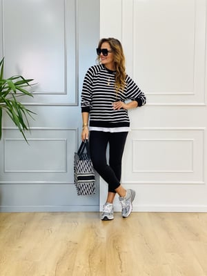 Çizgili İkili Sweatshirt