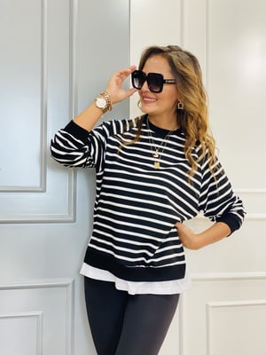 Çizgili İkili Sweatshirt