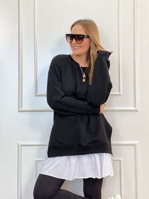 Etek Ucu Fırfırlı Sweatshirt