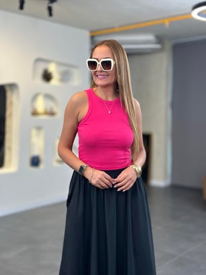 Fuşya Yüzücü Crop