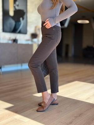 Gabardin Boyfriend Acı Kahve Pantolon