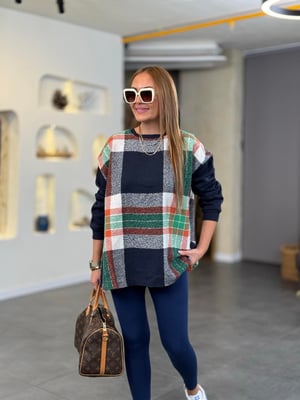 Garnili Lacivert Oversize Sweatshirt