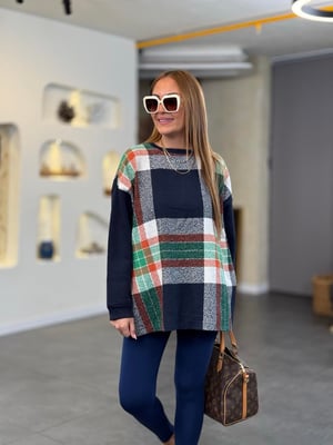 Garnili Lacivert Oversize Sweatshirt