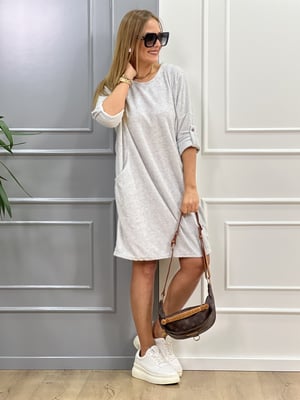 Gri Oversize Yumoş Elbise
