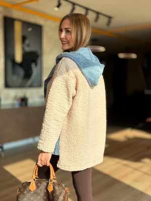 Jean Garnili Ekru Teddy Ceket