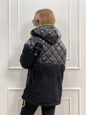 Kapitone Kapşonlu Peluş Sweatshirt