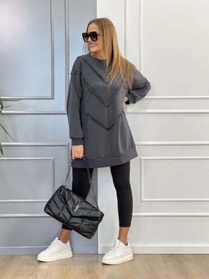 Kesikli Antrasit Sweatshirt