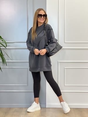 Kesikli Antrasit Sweatshirt