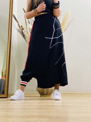 Kırmızı Ribana Şalvar Pantalon