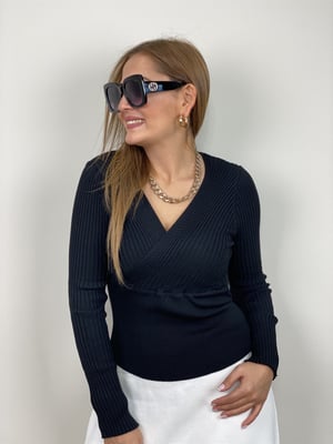 Kruvaze Siyah Triko