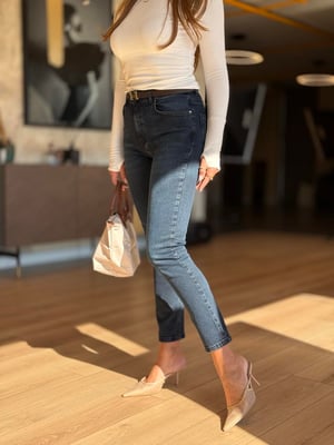 Lacivert Boyfriend Jean