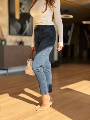 Lacivert Boyfriend Jean