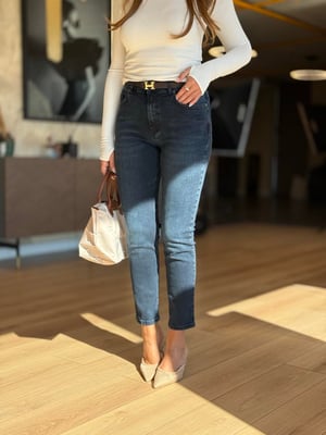 Lacivert Boyfriend Jean