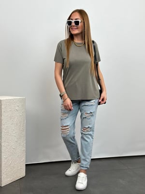 Lazer Kesim Oysho Haki Tshirt