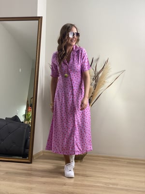 Lila Kalpli Elbise
