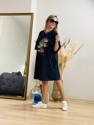 Ön Baskılı Basic Elbise