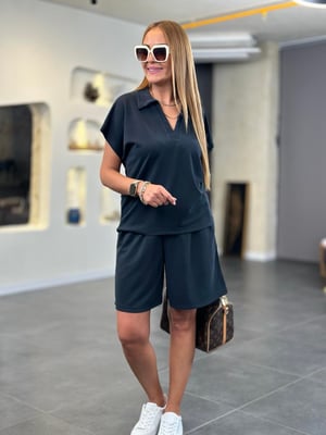 Orijinal Antrasit Modal Şortlu İkili Takım