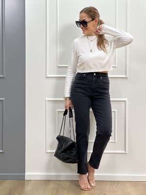 Orijinal Antrasit Mom Jean