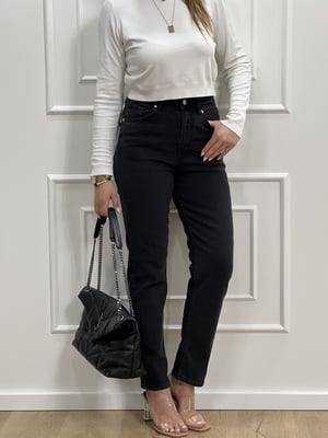 Orijinal Antrasit Mom Jean