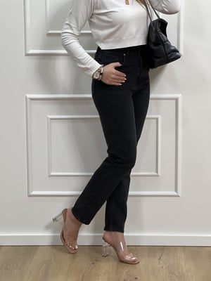 Orijinal Antrasit Mom Jean
