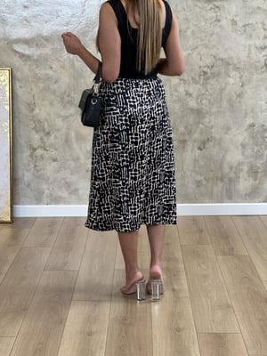Orijinal Beli lastikli Siyah Bej Desenli Cepli Etek