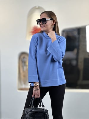 Orijinal Fakir Kol Modal Mavi Sweatshirt