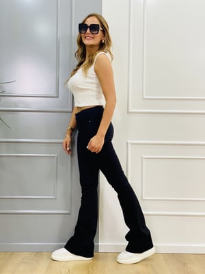 Orijinal İspanyol Paça Siyah Jean