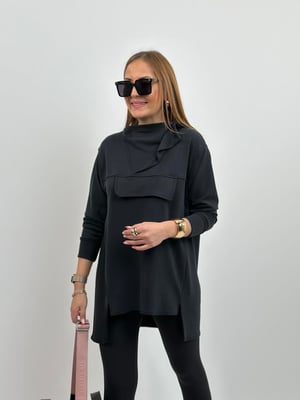 Orijinal Yaka Detay Salaş Modal Sweatshirt