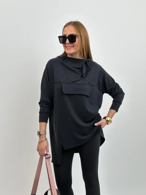 Orijinal Yaka Detay Salaş Modal Sweatshirt