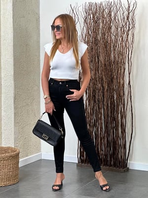 Orijinal Yüksek Bel Siyah Skinny Jean Pantolon