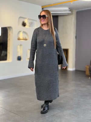 Oversize Füme Triko Elbise