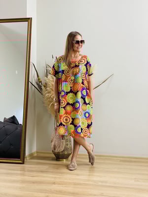 Oversize Karışık Desen Elbise