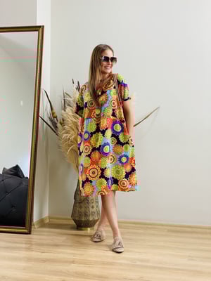 Oversize Karışık Desen Elbise