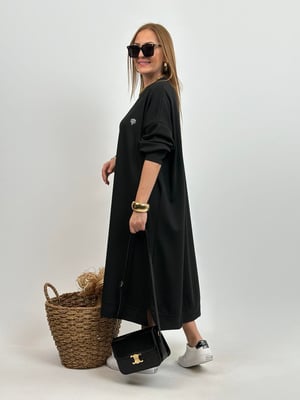 Oversize Siyah Loya Sweat Elbise