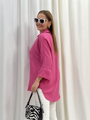Pembe Yarasa Kol Oversize Salaş Gömlek