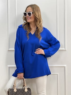 Polo Yaka Saks Oversize Triko