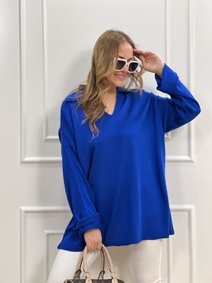Polo Yaka Saks Oversize Triko