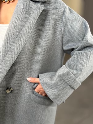 Premium Astarlı Gri Kaşe Kaban