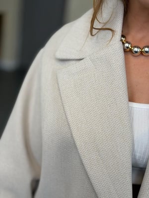 Premium Astarlı Taş Rengi Kaşe Kaban