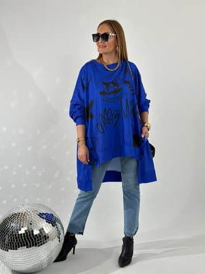 Saks Oversize Figürlü Sweatshirt