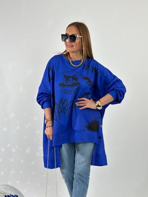 Saks Oversize Figürlü Sweatshirt