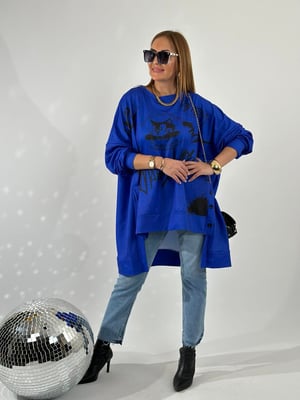 Saks Oversize Figürlü Sweatshirt